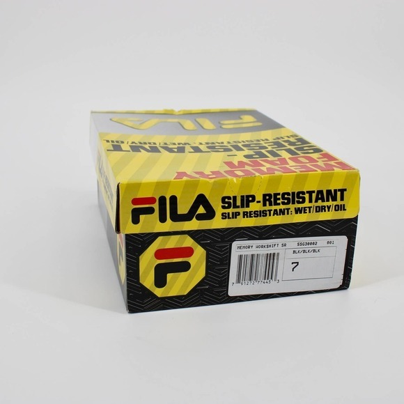 Fila Workshift Slip Resistant Work Shoe Womens Size 7 in Black NEW - Picture 8 of 8